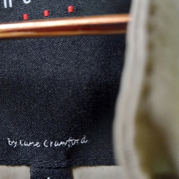 THERAPY Lane Crawford Jacket Beige Polyester Bomber Boho Biker Style 917782 L/36 - Picture 6 of 11